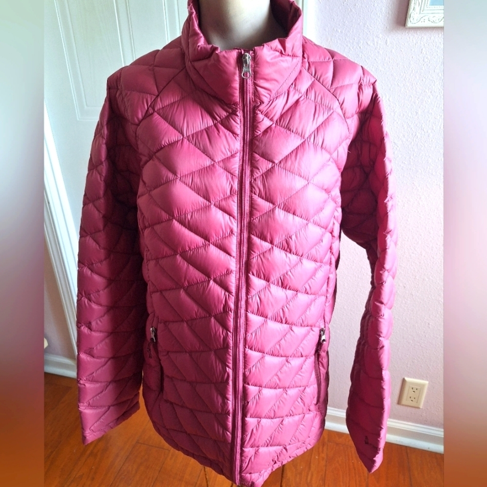 Free Country Down Puffer Jacket XXL Pink Hiking Lightweight Packable Outdoors